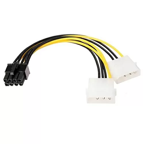 8-napainen PCI Express Dual 4-napaiseen molex adapterikaapeli 
