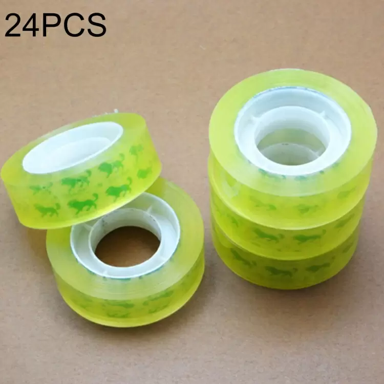 24 kpl 12mm läpinäkyvä pakkausteippi (30m)
