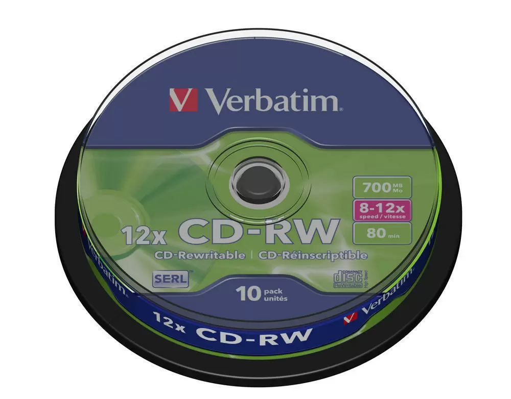 Verbatim CD-RW 4x-12x 80min 10kpl