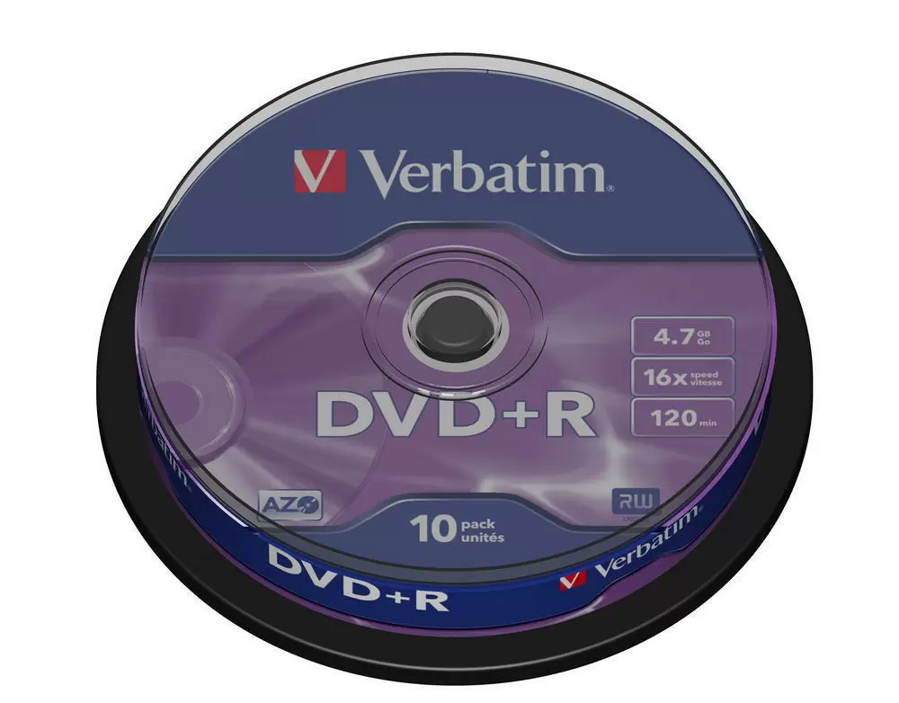 Verbatim DVD+R 4.7GB 16x Matt Silver 10kpl
