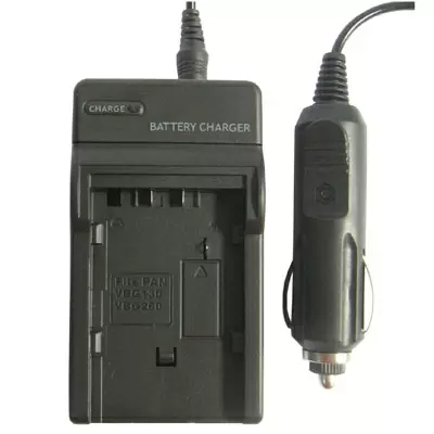 2 in 1 Digital Camera Battery Charger for Panasonic VBG130/ VBG260