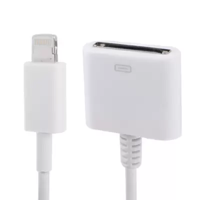 30 Pin Female to Male Sync Data Cable Adapter for iPhone 5, iPad mini / mini 2 Retina, iTouch 5, Length: 14cm