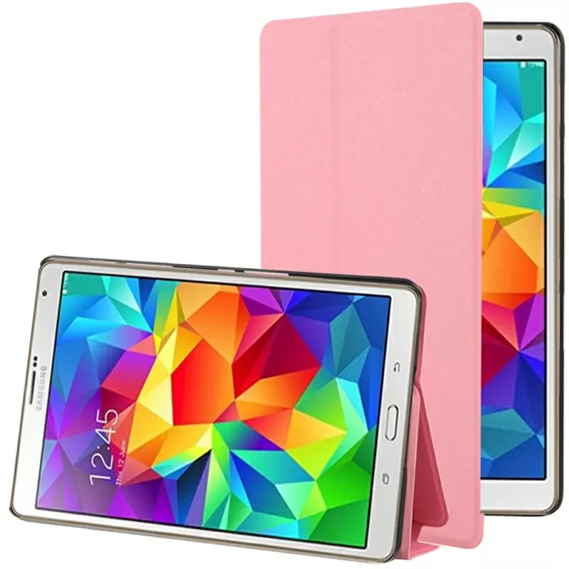 Frosted Texture Flip Leather Case with Holder for Samsung Galaxy Tab S 8.4 / T700 (Pink)