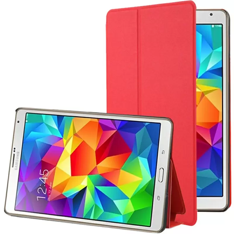 Frosted Texture Flip Leather Case with Holder for Samsung Galaxy Tab S 8.4 / T700 (Red)