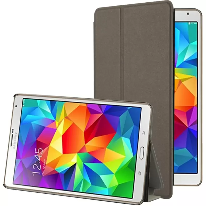 Frosted Texture Flip Leather Case with Holder for Samsung Galaxy Tab S 8.4 / T700 (Brown)