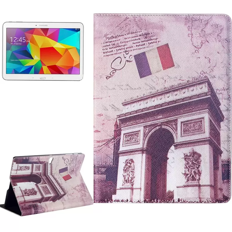 Triumphal Arch Pattern Flip Leather Case with Holder for Samsung Galaxy Tab S 10.5 / T800