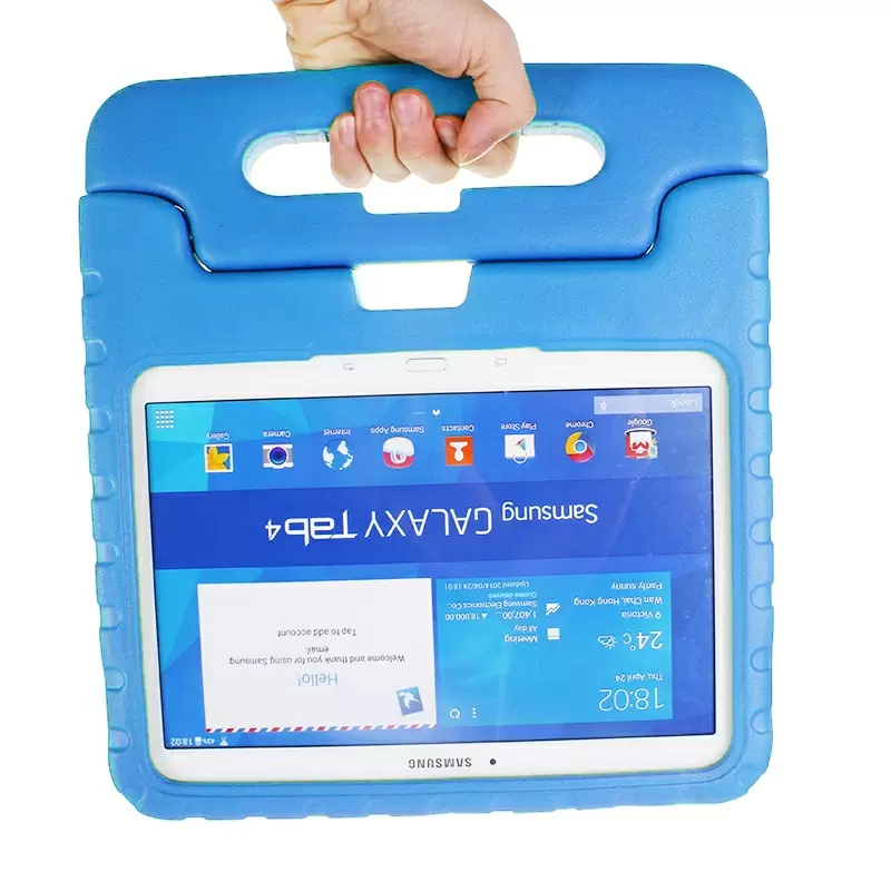 EVA Rugged Foam Case with Handle and Holder for Samsung Galaxy Tab 4 10.1 / T530(Blue)