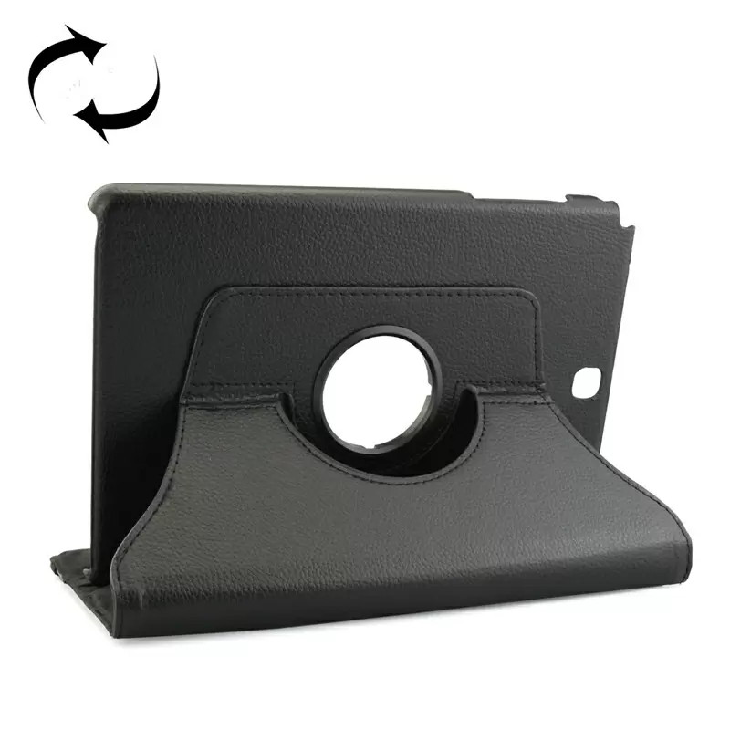 Litchi Texture 360 Degree Rotating Leather Protective Case with Holder for Samsung Galaxy Tab A 9.7 / P550(Black)