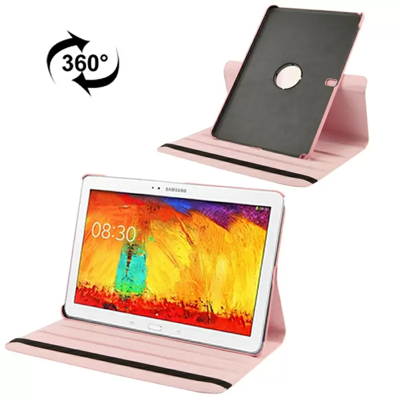 360 Degree Rotatable Litchi Texture Leather Case with 3-angle Viewing Holder for Samsung Galaxy Note Pro 12.2 / P900 / Samsung Galaxy Tab Pro 12.2 (Pink)