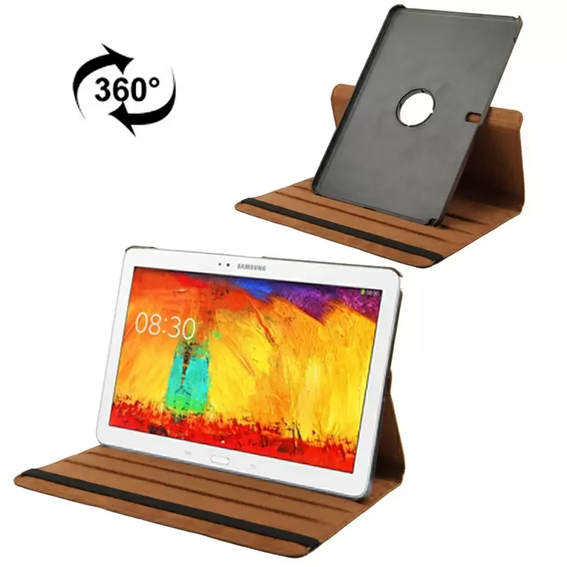 360 Degree Rotatable Litchi Texture Leather Case with 3-angle Viewing Holder for Samsung Galaxy Note Pro 12.2 / P900 / Samsung Galaxy Tab Pro 12.2 (Brown)