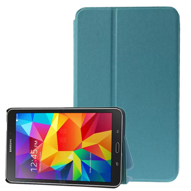 Frosted Texture Flip Leather Case with Holder for Samsung Galaxy Tab 4 8.0 / T330 (Blue)