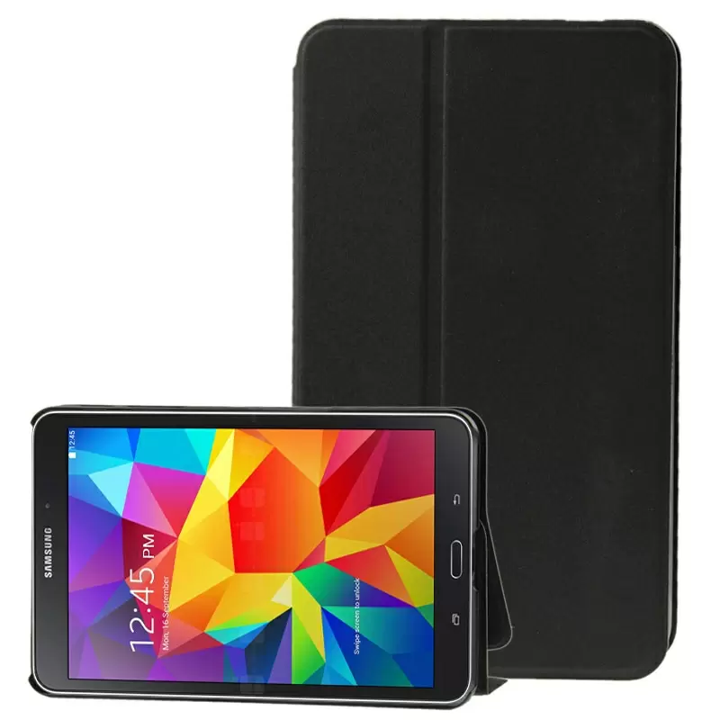 Frosted Texture Flip Leather Case with Holder for Samsung Galaxy Tab 4 8.0 / T330 (Black)
