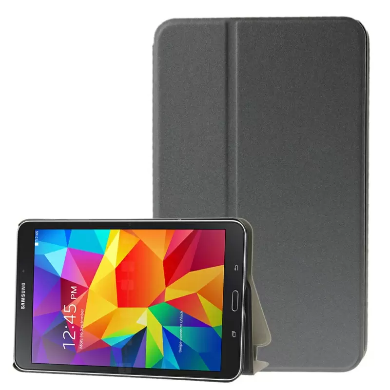 Frosted Texture Flip Leather Case with Holder for Samsung Galaxy Tab 4 8.0 / T330 (Grey)