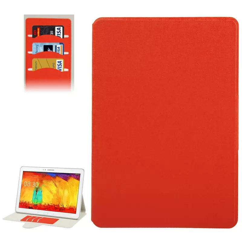 Oracle Leather Case with Credit Card Slots & Holder for Samsung Galaxy Note & Tab Pro 12.2 / P900  (Red)