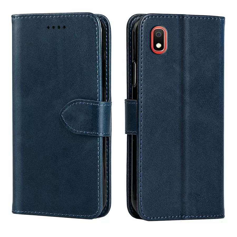 Nokia 5.1 Plus nahkainen suojakotelo (Musta)