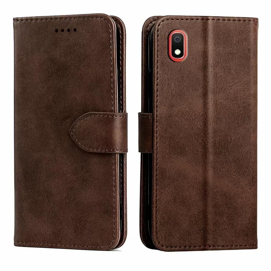 Nokia 5.1 Plus nahkainen suojakotelo (Musta)