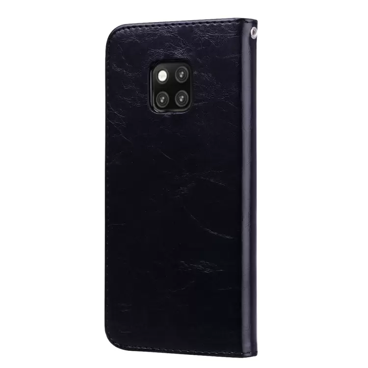 Huawei Mate 20 Pro business-tyylinen käännettävä suojakotelo lompakolla (Musta)