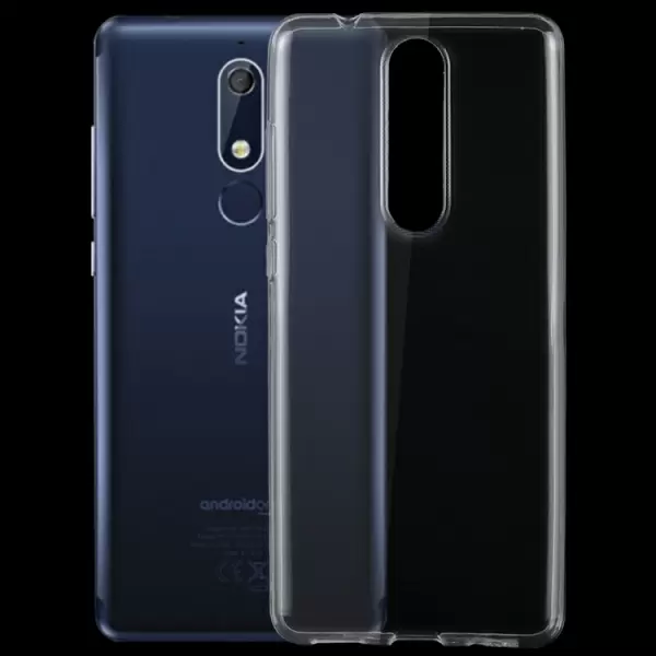 Nokia 5.1 0.75mm TPU-kotelo (Läpinäkyvä)