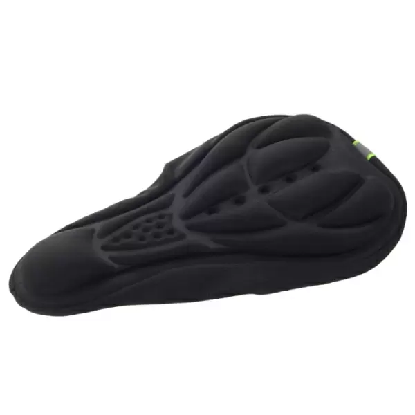 3D silikoni nylon ja geeli polkupyörän satulan suoja (Musta)
