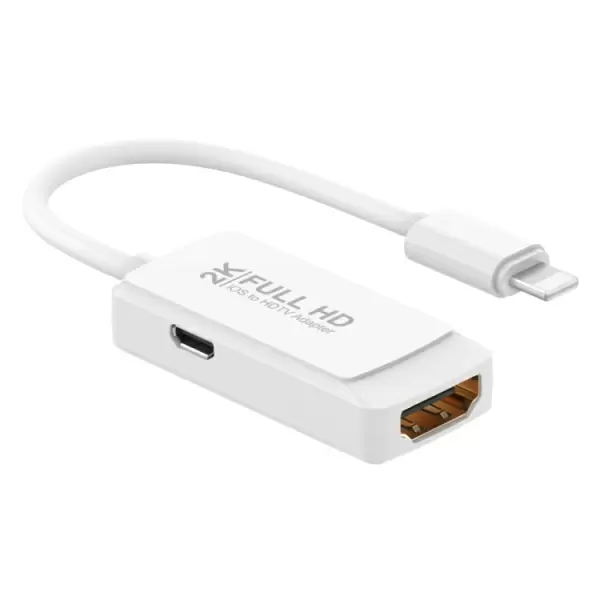 8-napainen HDMI-naaras 2K FULL HD-sovitinkaapeli (Valkoinen)