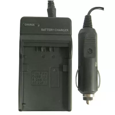 2 in 1 Digital Camera Battery Charger for Panasonic D08S/ 16S/ 28S/ D120/ 220/ 320