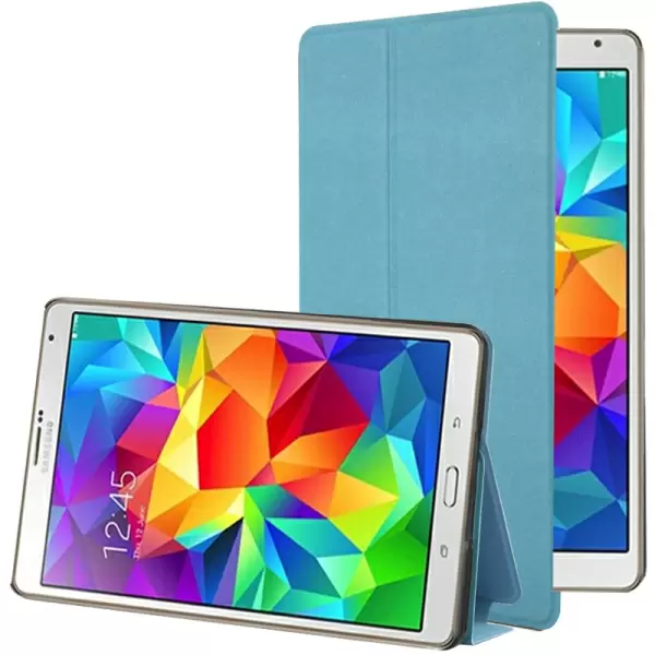 Frosted Texture Flip Leather Case with Holder for Samsung Galaxy Tab S 8.4 / T700 (Blue)