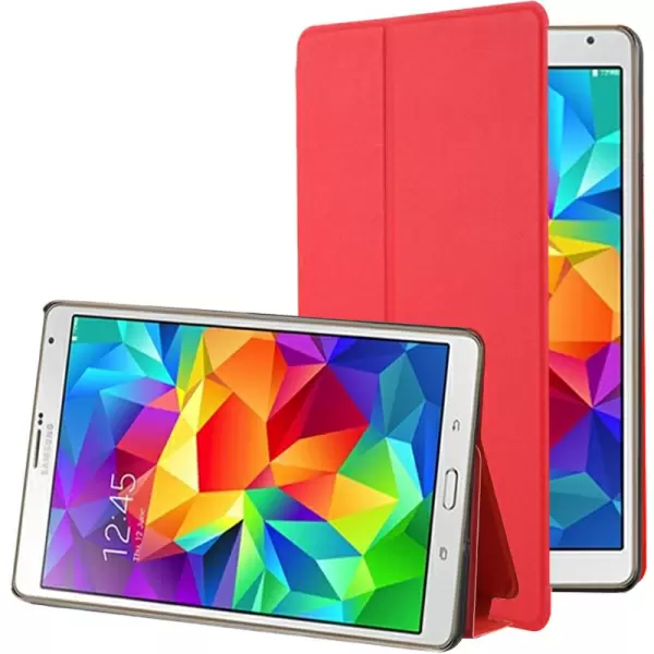Frosted Texture Flip Leather Case with Holder for Samsung Galaxy Tab S 8.4 / T700 (Red)