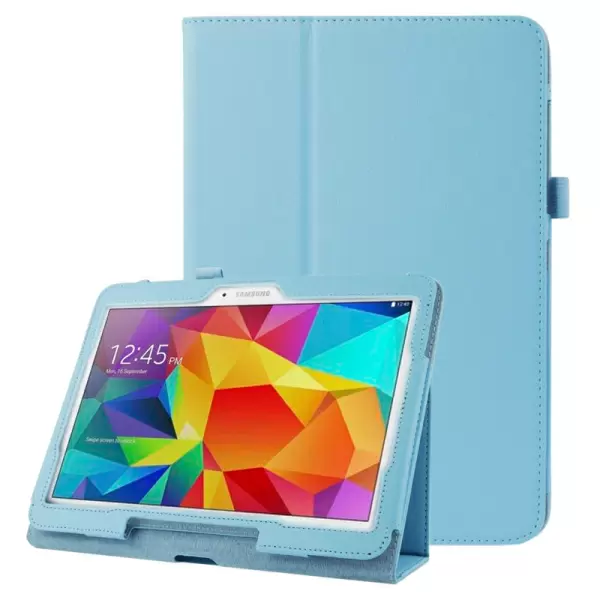 Samsung Galaxy Tab 4 10.1 -nahkainen suojakotelo (Sininen)