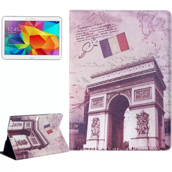 Triumphal Arch Pattern Flip Leather Case with Holder for Samsung Galaxy Tab S 10.5 / T800