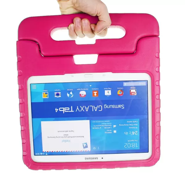 EVA Rugged Foam Case with Handle and Holder for Samsung Galaxy Tab 4 10.1 / T530(Magenta)