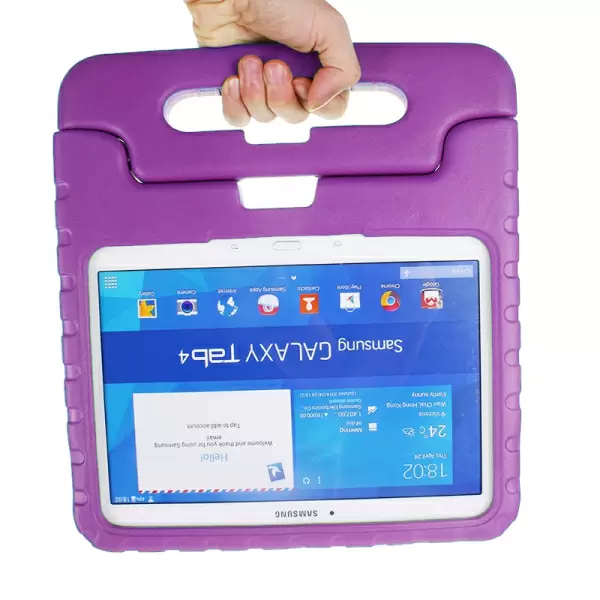 EVA Rugged Foam Case with Handle and Holder for Samsung Galaxy Tab 4 10.1 / T530(Purple)