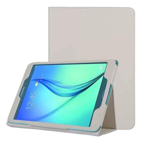 Litchi Texture Horizontal Flip Solid Color Leather Case with Two-Folding Holder for Samsung Galaxy Tab A 9.7 / T550(White)
