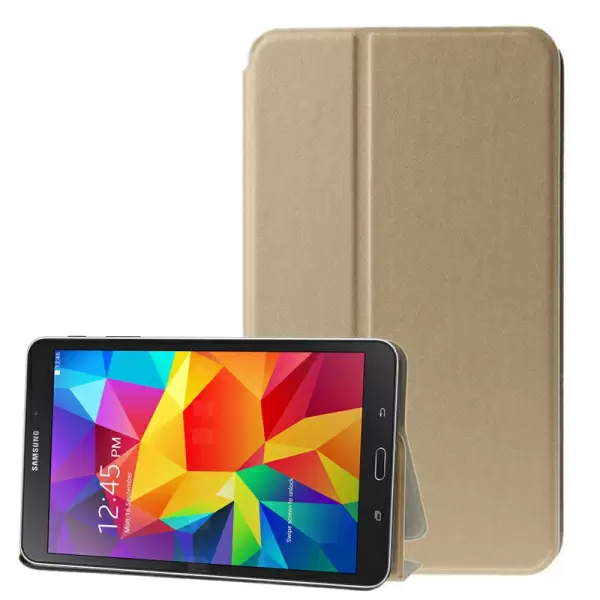 Frosted Texture Flip Leather Case with Holder for Samsung Galaxy Tab 4 8.0 / T330 (Golden)