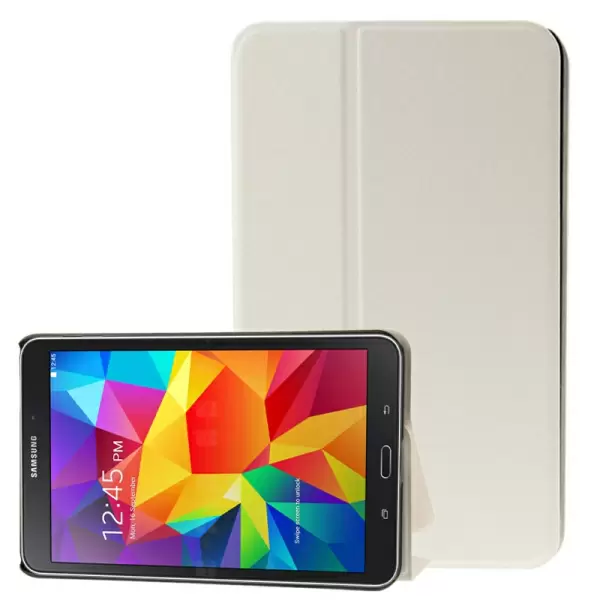 Frosted Texture Flip Leather Case with Holder for Samsung Galaxy Tab 4 8.0 / T330 (White)