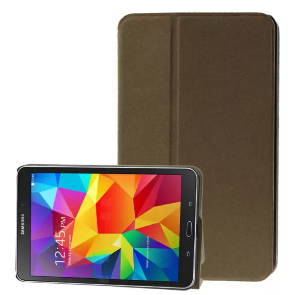 Frosted Texture Flip Leather Case with Holder for Samsung Galaxy Tab 4 8.0 / T330 (Coffee)