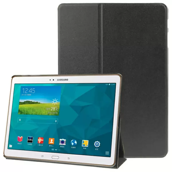 Frosted Texture Flip Leather Case with Holder for Samsung Galaxy Tab S 10.5 / T800 (Black)