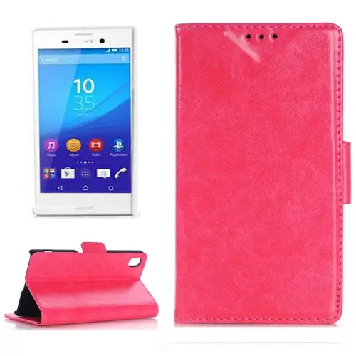 Nahkainen suojakotelo Sony Xperia M4 Aqua, magenta
