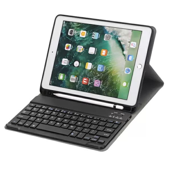 iPad 9.7 / Air Bluetooth näppäpimistö nahkakotelo
