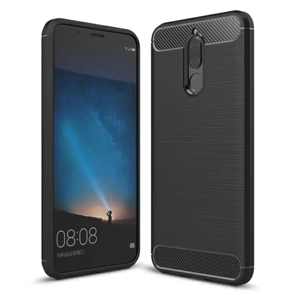 Huawei Mate 10 suojakuori, harjattu hiilikuitu (Musta)