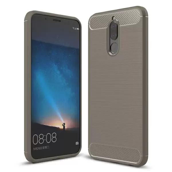 Huawei Mate 10 suojakuori, harjattu hiilikuitu (Harmaa)