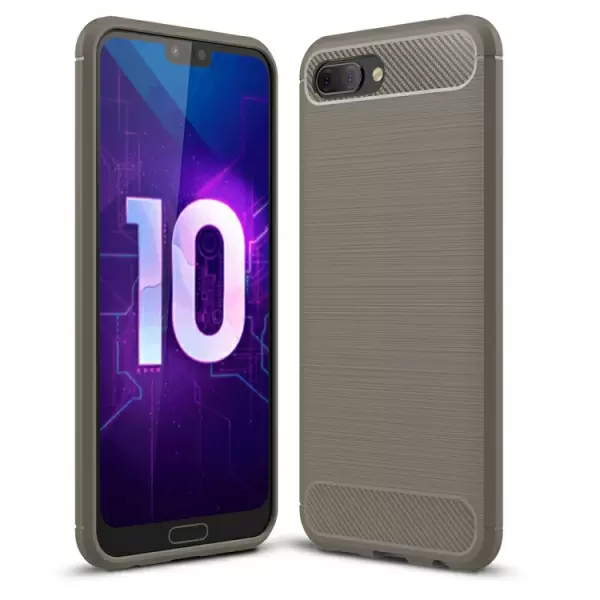 Huawei Honor 10 hiilikuituinen TPU-kotelo (Harmaa)