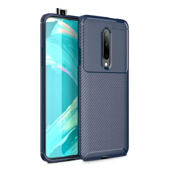 OnePlus 7 hiilikuitu suojakuori (sininen)