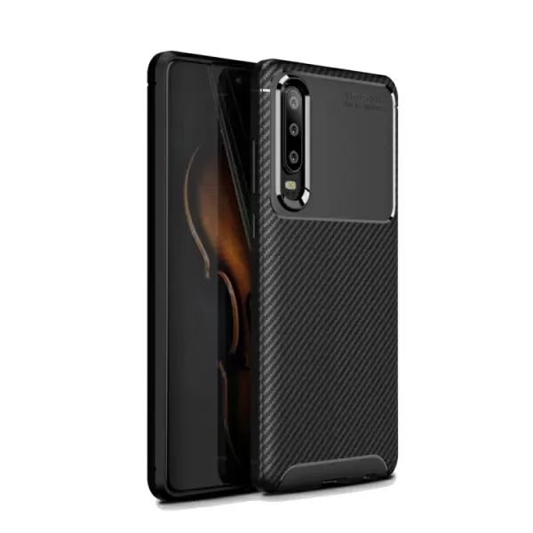Huawei P30 hiilikuitu suojakuori (musta)