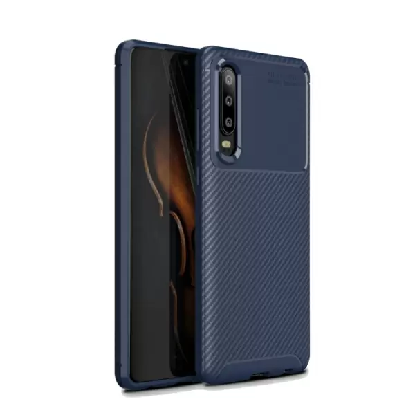 Huawei P30 hiilikuitu suojakuori (sininen)