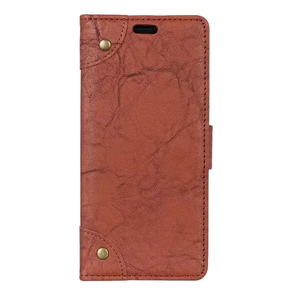 Nokia 7.1 nahkainen suojakotelo lompakolla (Ruskea)