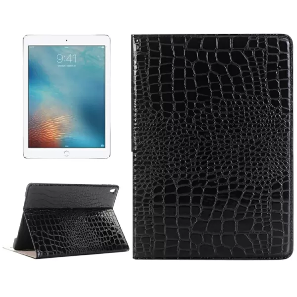 iPad Pro 9.7” käännettävä nahkakotelo korttipaikoilla (Musta)