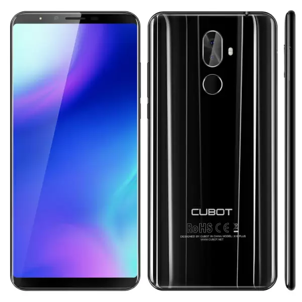Cubot X18 Plus 4Gt + 64Gt Dual-takakamera 4G, Dual-SIM (Musta)