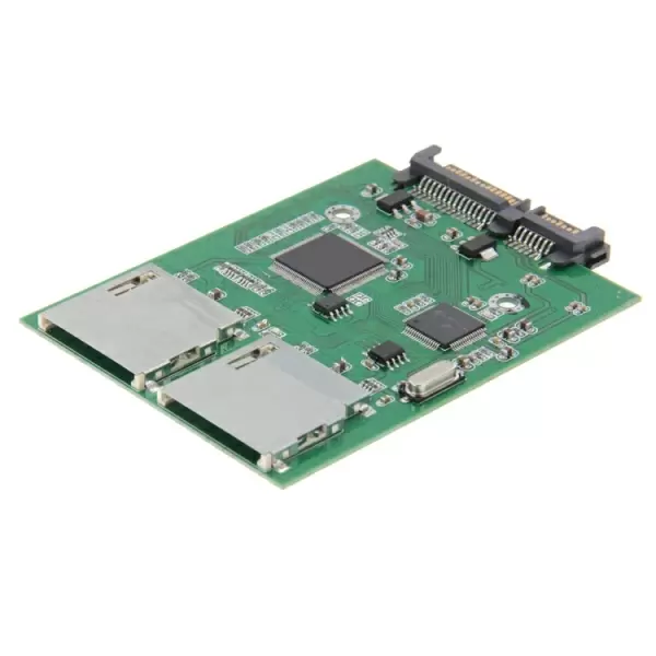 Dual SD-kortti 22-pinniseen SATA-sovittimen muuntokorttiin