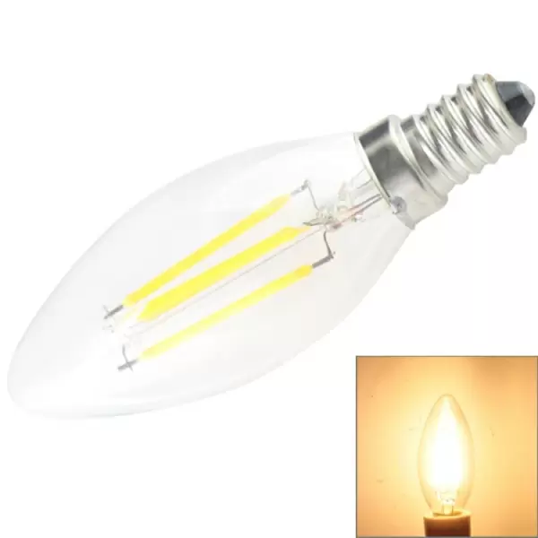 E14 LED -hehkulamppu, 4 W, lämmin valkoinen, 2 kpl