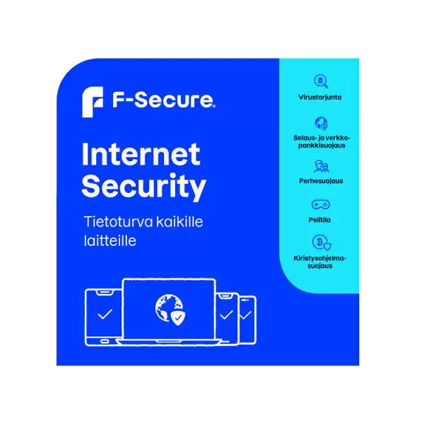 F-Secure Internet Security 5 laitetta 1 vuosi virustorjunta